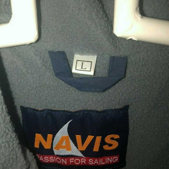 NAVIS MEN’S OUTDOOR SAILING NAVY BLUE FLEECE LINED ZIP VEST - Picture 3 of 6